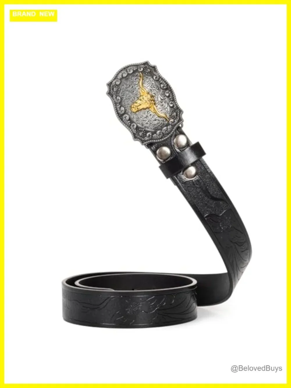 Western Cowboy Belt Men Women Waist 25-38 Faux Leather